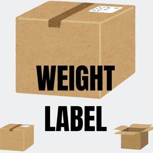 Weight label for orders of the live show that are over 5 pounds